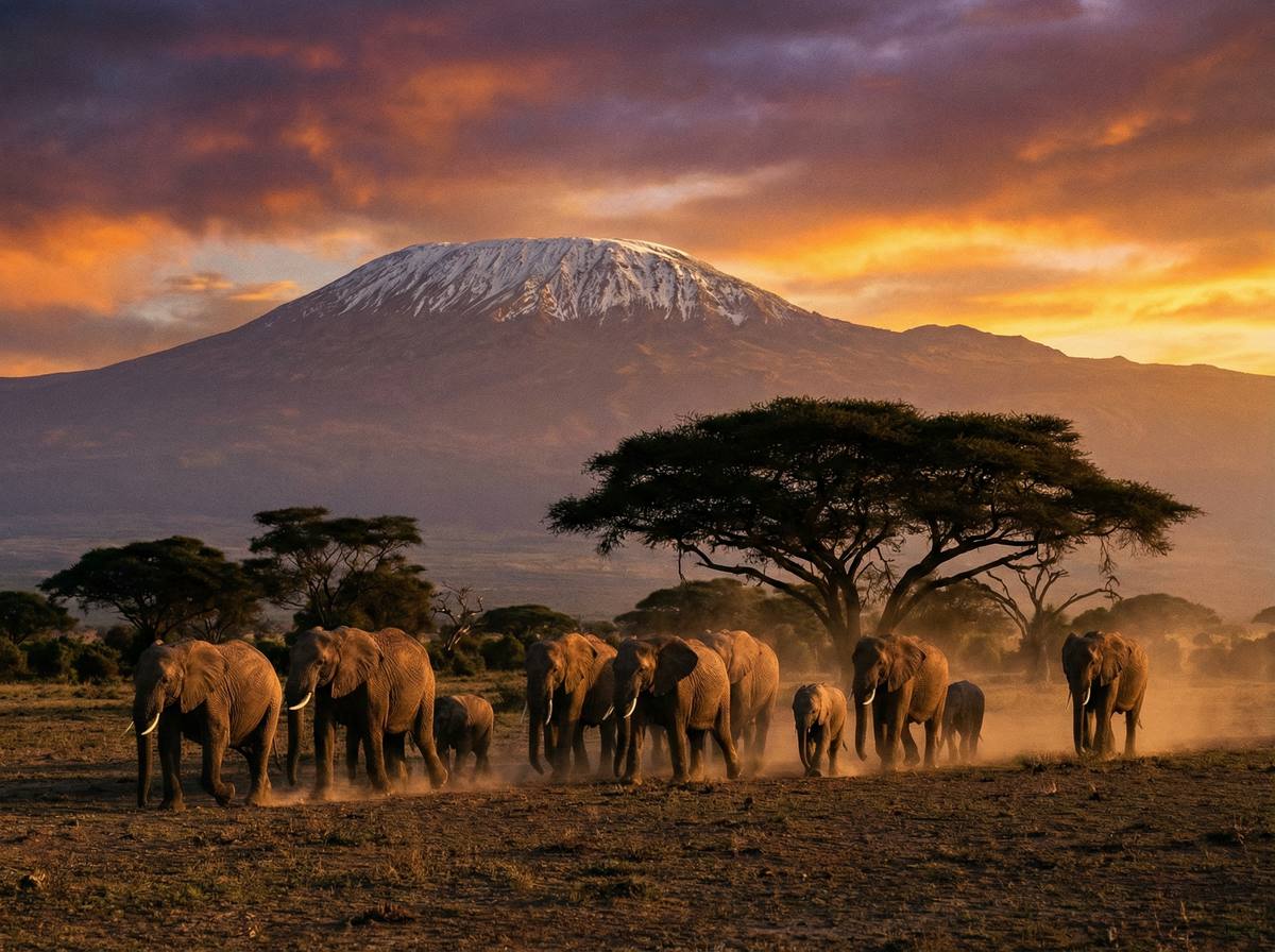 免费看片非洲动物视频 - 肯尼亚大象迁徙壮观场面